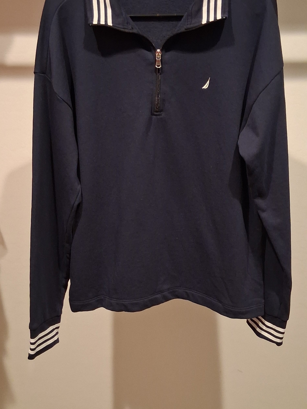 Nautica Women's Navy Quarter-Zip Pullover Sweater